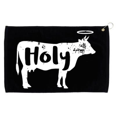 Holy Cow Funny Dairy Farmer Midwest Pride Grommeted Golf Towel