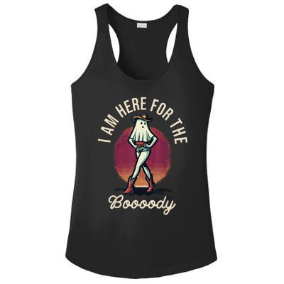 Halloween Costume Funny Ghosts Saying Here For The Body Ladies PosiCharge Competitor Racerback Tank