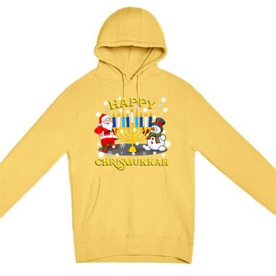 Happy Chrismukkah Funny Hanukkah Christmas Jewish Holiday Premium Pullover Hoodie