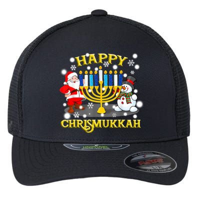 Happy Chrismukkah Funny Hanukkah Christmas Jewish Holiday Flexfit Unipanel Trucker Cap