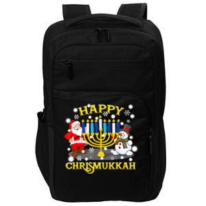 Happy Chrismukkah Funny Hanukkah Christmas Jewish Holiday Impact Tech Backpack