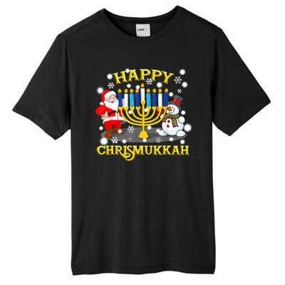 Happy Chrismukkah Funny Hanukkah Christmas Jewish Holiday Tall Fusion ChromaSoft Performance T-Shirt