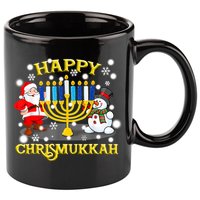 Happy Chrismukkah Funny Hanukkah Christmas Jewish Holiday 11oz C Handle Ceramic Mug