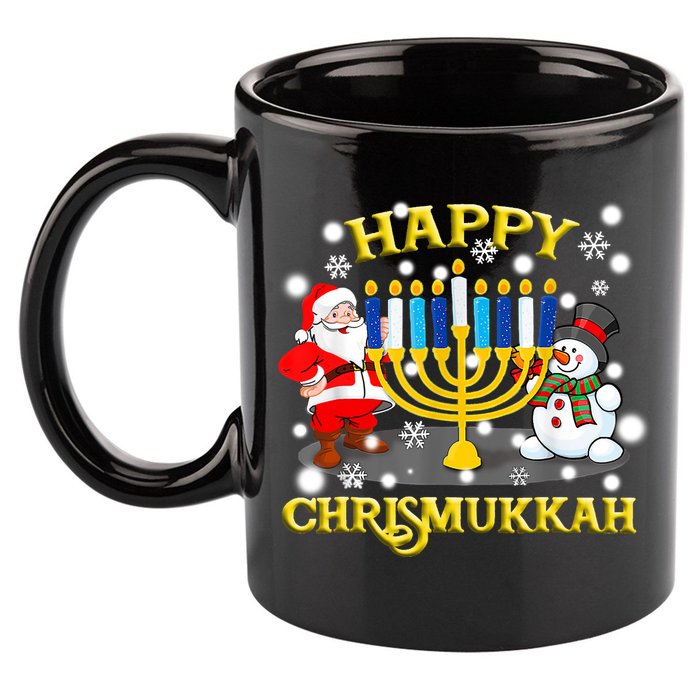 Happy Chrismukkah Funny Hanukkah Christmas Jewish Holiday 11oz C Handle Ceramic Mug