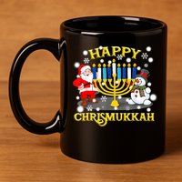 Happy Chrismukkah Funny Hanukkah Christmas Jewish Holiday 11oz C Handle Ceramic Mug