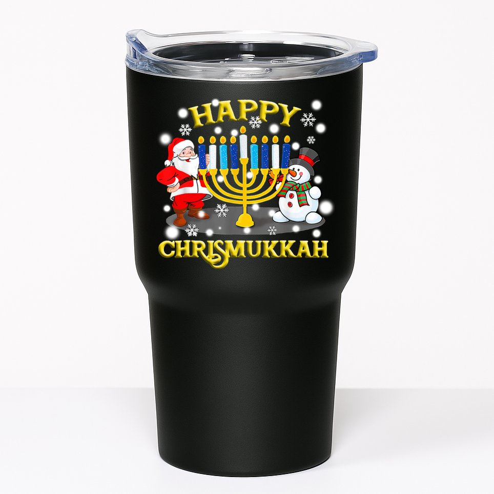 Happy Chrismukkah Funny Hanukkah Christmas Jewish Holiday Tumbler