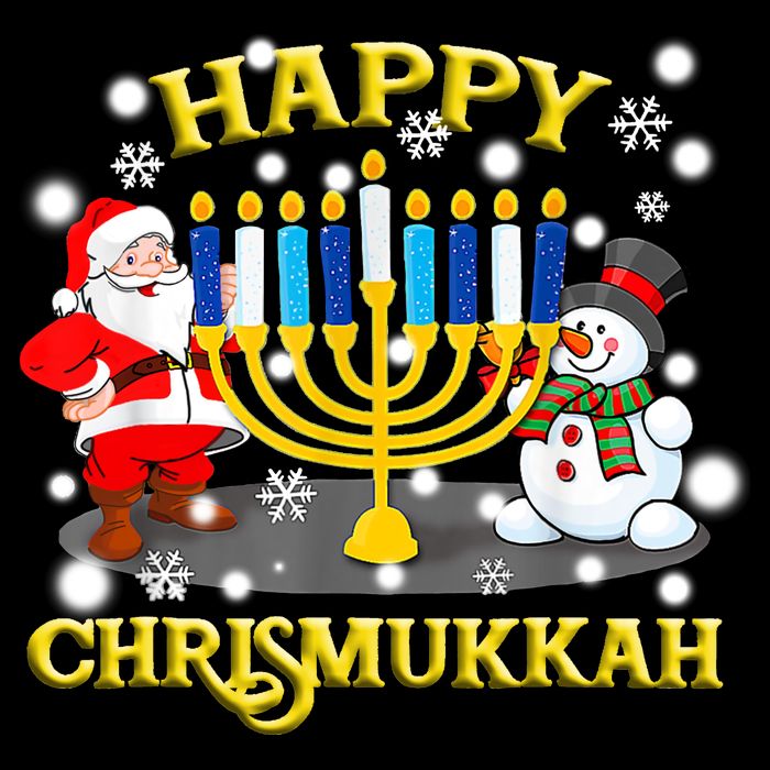 Happy Chrismukkah Funny Hanukkah Christmas Jewish Holiday Wool Snapback Cap
