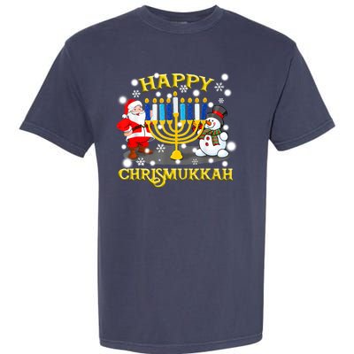 Happy Chrismukkah Funny Hanukkah Christmas Jewish Holiday Garment-Dyed Heavyweight T-Shirt