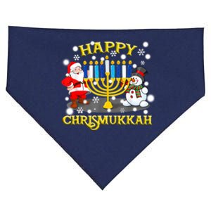 Happy Chrismukkah Funny Hanukkah Christmas Jewish Holiday USA-Made Doggie Bandana