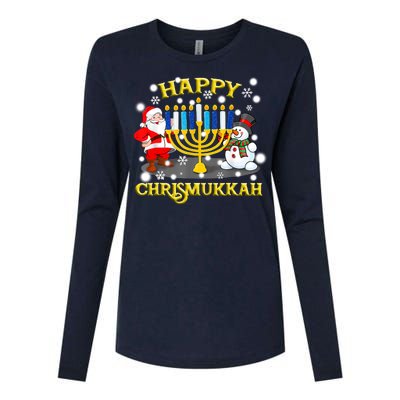 Happy Chrismukkah Funny Hanukkah Christmas Jewish Holiday Womens Cotton Relaxed Long Sleeve T-Shirt