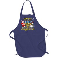 Happy Chrismukkah Funny Hanukkah Christmas Jewish Holiday Full-Length Apron With Pockets