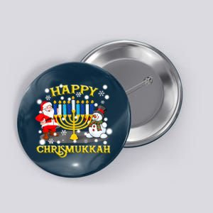 Happy Chrismukkah Funny Hanukkah Christmas Jewish Holiday Button