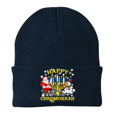 Happy Chrismukkah Funny Hanukkah Christmas Jewish Holiday Knit Cap Winter Beanie