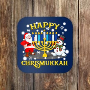 Happy Chrismukkah Funny Hanukkah Christmas Jewish Holiday Coaster