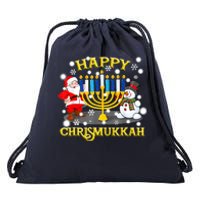 Happy Chrismukkah Funny Hanukkah Christmas Jewish Holiday Drawstring Bag