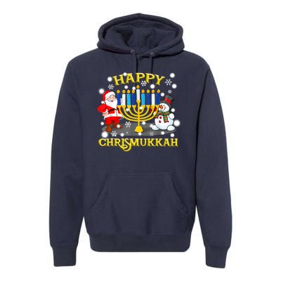 Happy Chrismukkah Funny Hanukkah Christmas Jewish Holiday Premium Hoodie