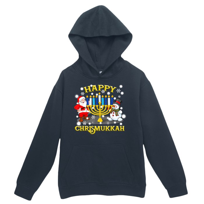 Happy Chrismukkah Funny Hanukkah Christmas Jewish Holiday Urban Pullover Hoodie