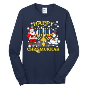 Happy Chrismukkah Funny Hanukkah Christmas Jewish Holiday Tall Long Sleeve T-Shirt