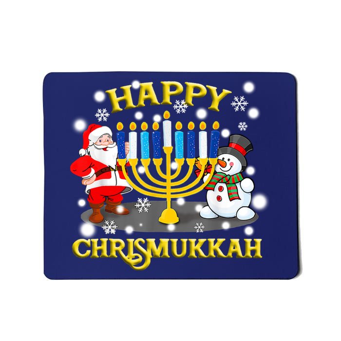 Happy Chrismukkah Funny Hanukkah Christmas Jewish Holiday Mousepad