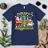 Happy Chrismukkah Funny Hanukkah Christmas Jewish Holiday Premium T-Shirt