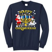 Happy Chrismukkah Funny Hanukkah Christmas Jewish Holiday Tall Sweatshirt