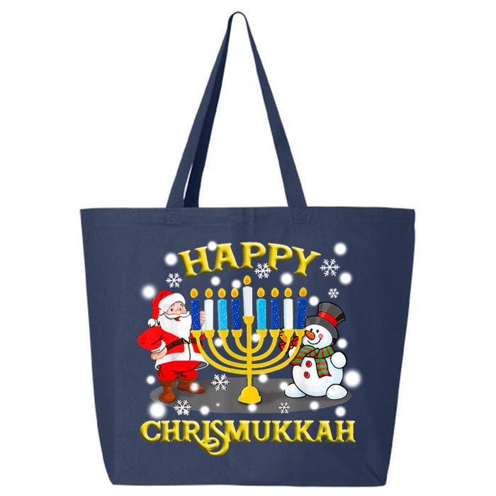 Happy Chrismukkah Funny Hanukkah Christmas Jewish Holiday 25L Jumbo Tote