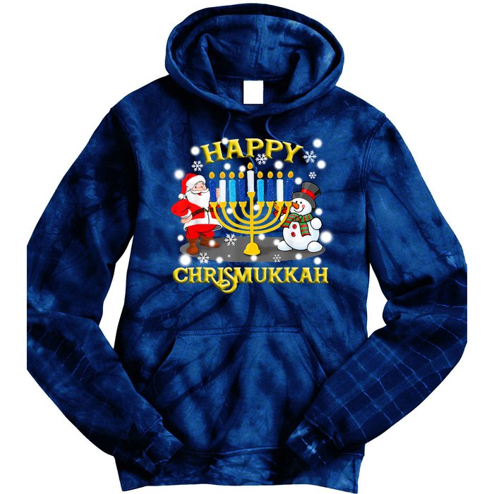 Happy Chrismukkah Funny Hanukkah Christmas Jewish Holiday Tie Dye Hoodie