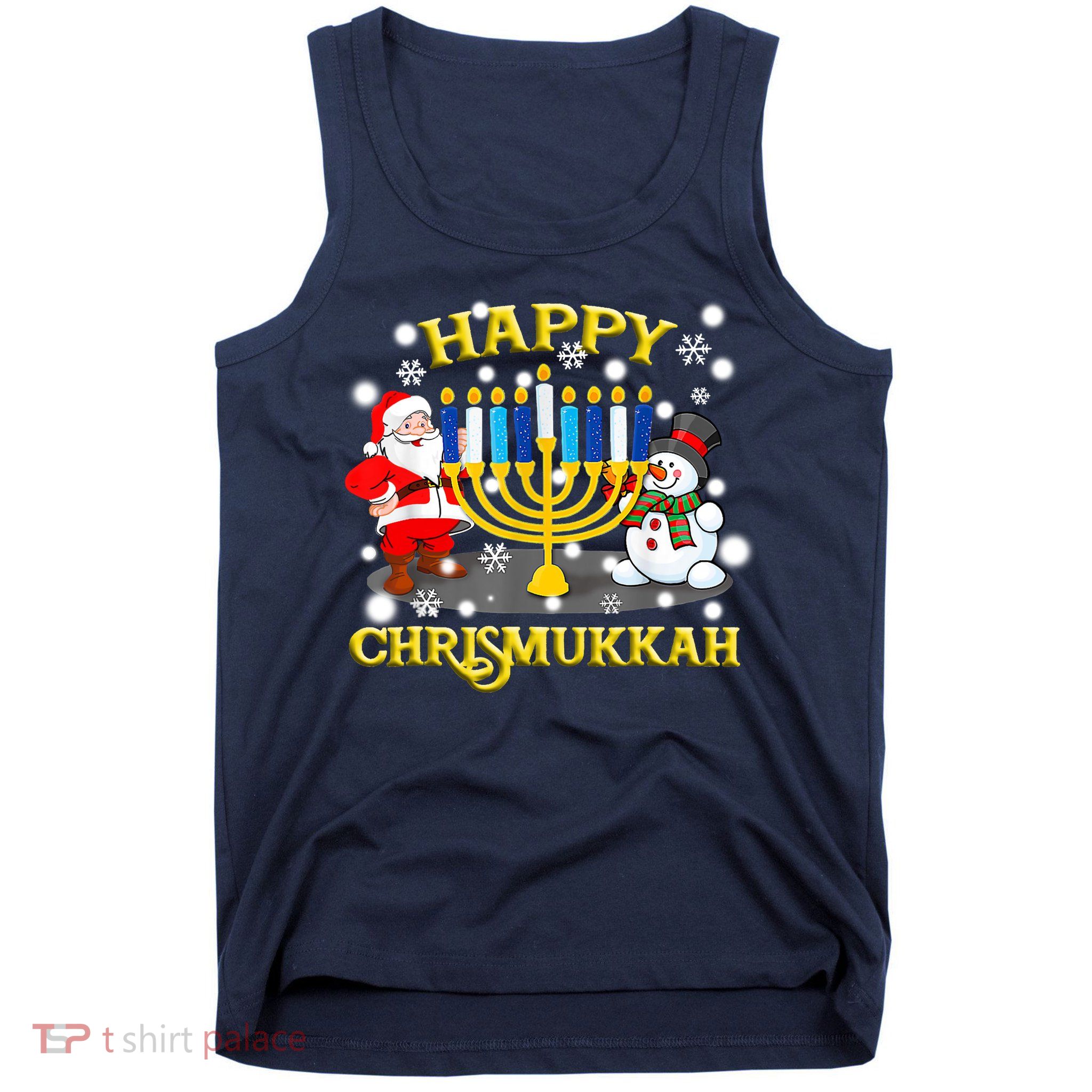 Happy Chrismukkah Funny Hanukkah Christmas Jewish Holiday Tank Top