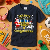 Happy Chrismukkah Funny Hanukkah Christmas Jewish Holiday Kids T-Shirt