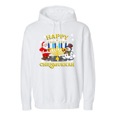 Happy Chrismukkah Funny Hanukkah Christmas Jewish Holiday Garment-Dyed Fleece Hoodie