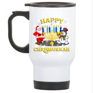 Happy Chrismukkah Funny Hanukkah Christmas Jewish Holiday Stainless Steel Travel Mug