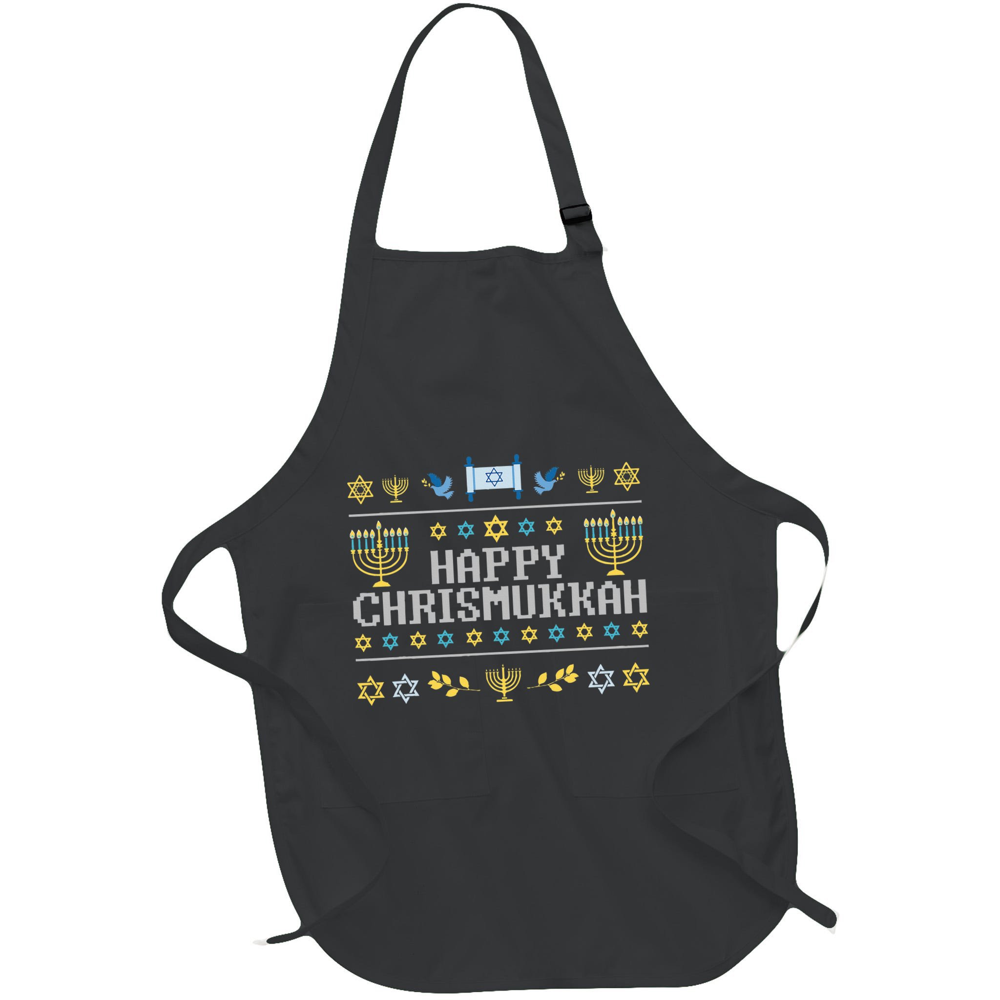 Happy Chrismukkah Funny Hanukkah Christmas Jewish Xmas Apron
