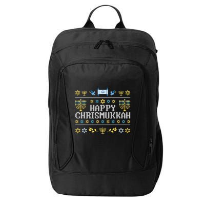 Happy Chrismukkah Funny Hanukkah Christmas Jewish Xmas City Backpack