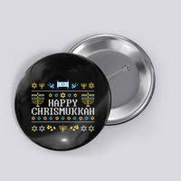 Happy Chrismukkah Funny Hanukkah Christmas Jewish Xmas Button