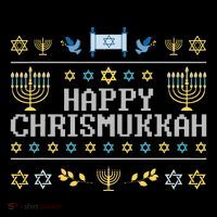 Happy Chrismukkah Funny Hanukkah Christmas Jewish Xmas 7-Panel Snapback Hat