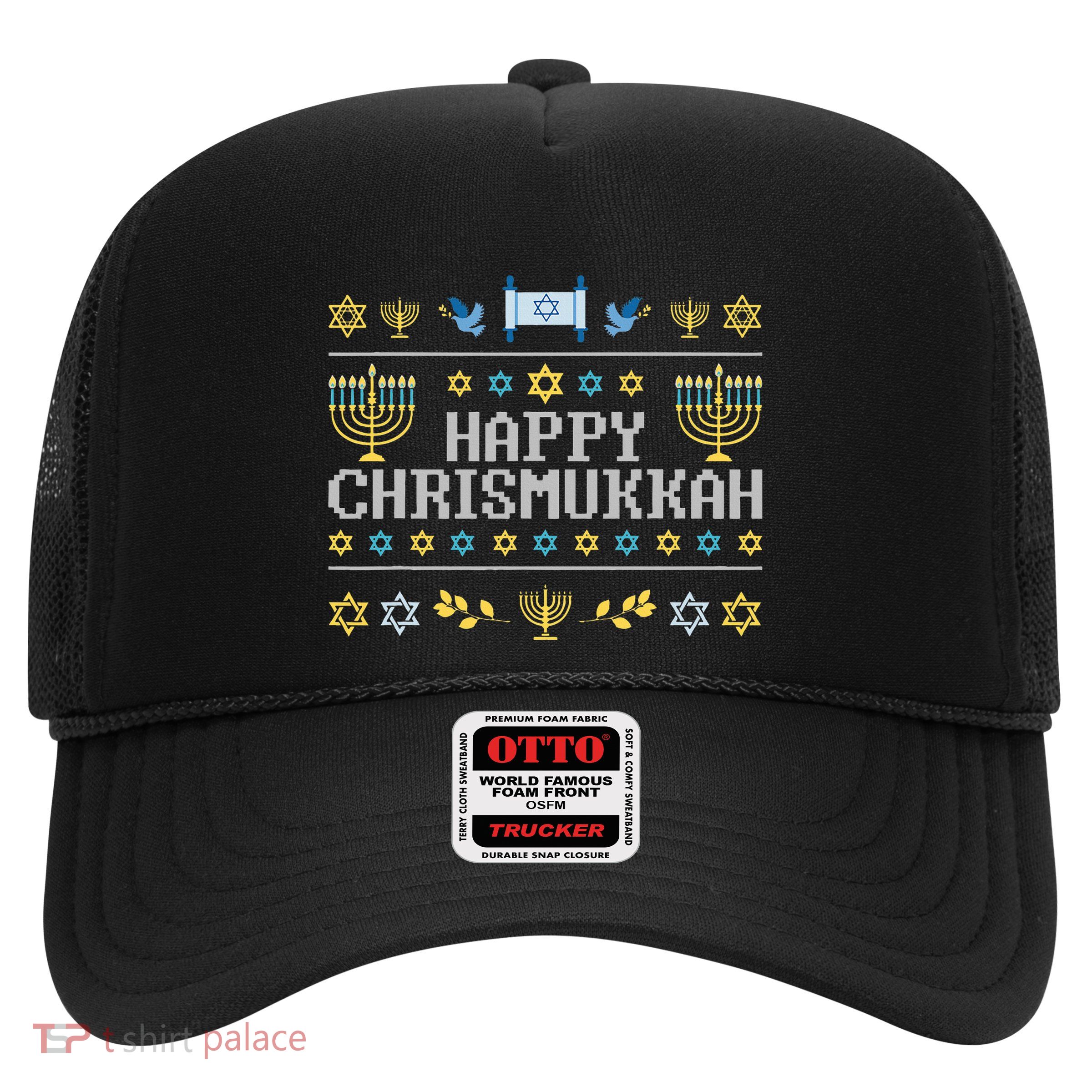 Happy Chrismukkah Funny Hanukkah Christmas Jewish Xmas Trucker Hat