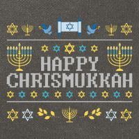 Happy Chrismukkah Funny Hanukkah Christmas Jewish Xmas Cotton Canvas Backpack