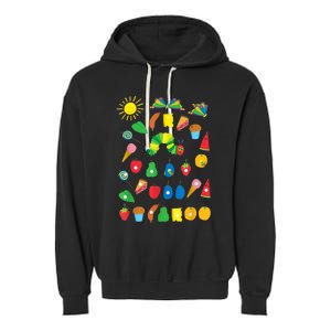 Hungry Caterpillar Fruits Cute Caterpillar Garment-Dyed Fleece Hoodie