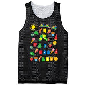 Hungry Caterpillar Fruits Cute Caterpillar Mesh Reversible Basketball Jersey Tank