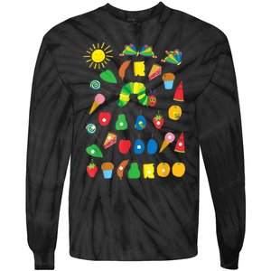 Hungry Caterpillar Fruits Cute Caterpillar Tie-Dye Long Sleeve Shirt