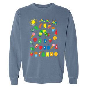 Hungry Caterpillar Fruits Cute Caterpillar Garment-Dyed Sweatshirt