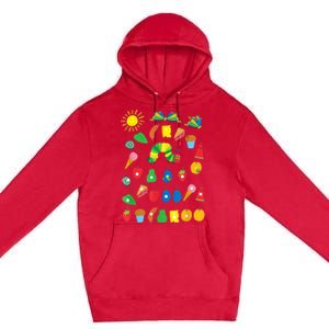 Hungry Caterpillar Fruits Cute Caterpillar Premium Pullover Hoodie