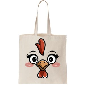 Halloween Chicken Face Costume Cute Hen Themed Tote Bag