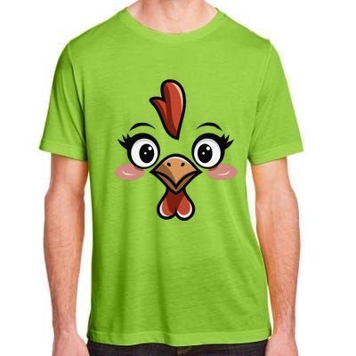 Halloween Chicken Face Cute Hen Themed Gift Adult ChromaSoft Performance T-Shirt