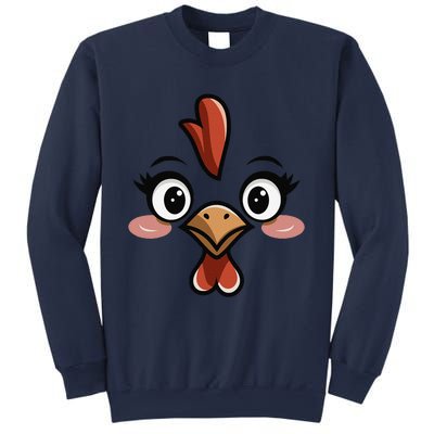 Halloween Chicken Face Cute Hen Themed Gift Sweatshirt