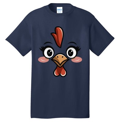 Halloween Chicken Face Cute Hen Themed Gift Tall T-Shirt