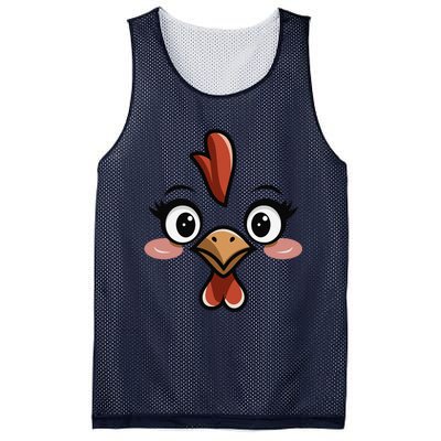 Halloween Chicken Face Cute Hen Themed Gift Mesh Reversible Basketball Jersey Tank