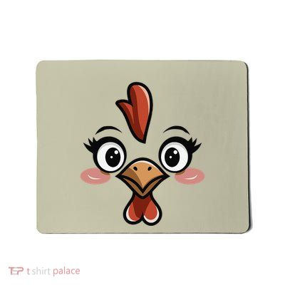 Halloween Chicken Face Cute Hen Themed Gift Mousepad