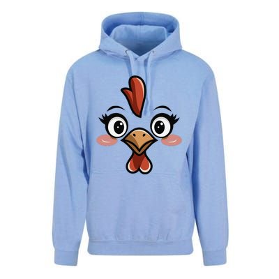 Halloween Chicken Face Cute Hen Themed Gift Unisex Surf Hoodie