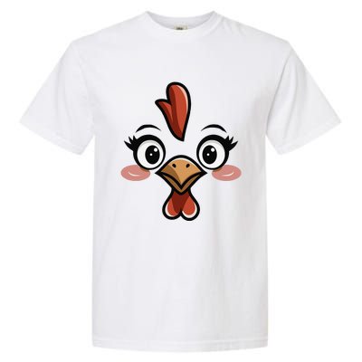 Halloween Chicken Face Cute Hen Themed Gift Garment-Dyed Heavyweight T-Shirt